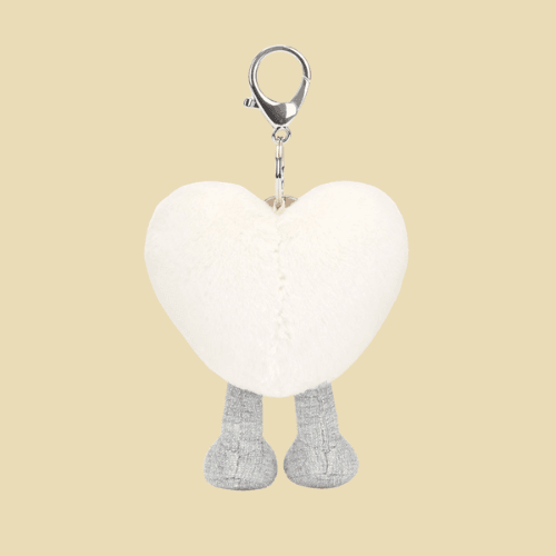 Amuseables Cream Heart Bag Charm - St Paul's Collectives Er