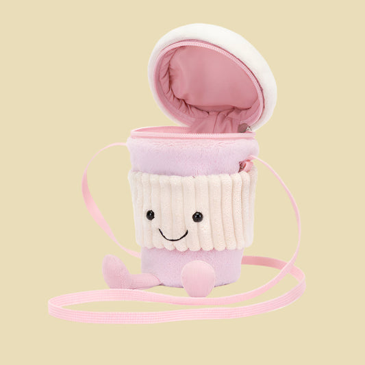 Jellycat Amuseables Coffee-To-Go Pink Bag 1
